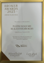 Binghatti Broker Awards 2023 — Certificate of recognition