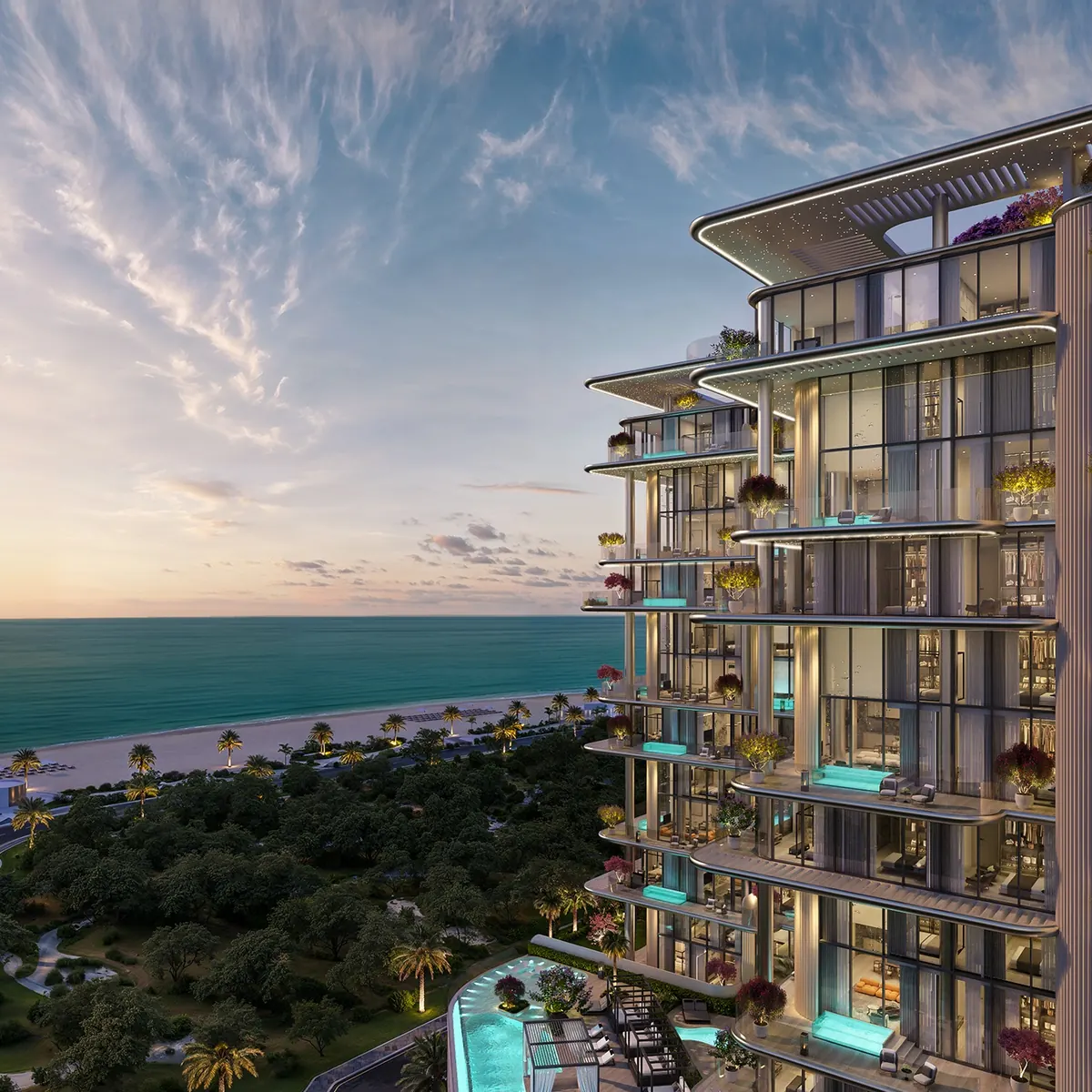 Villa del Gavi Dubai Islands – aerial view of the building