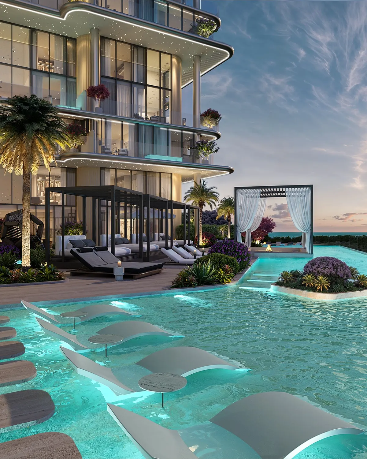 Villa del Gavi Dubai Islands – infinity-edge pool deck