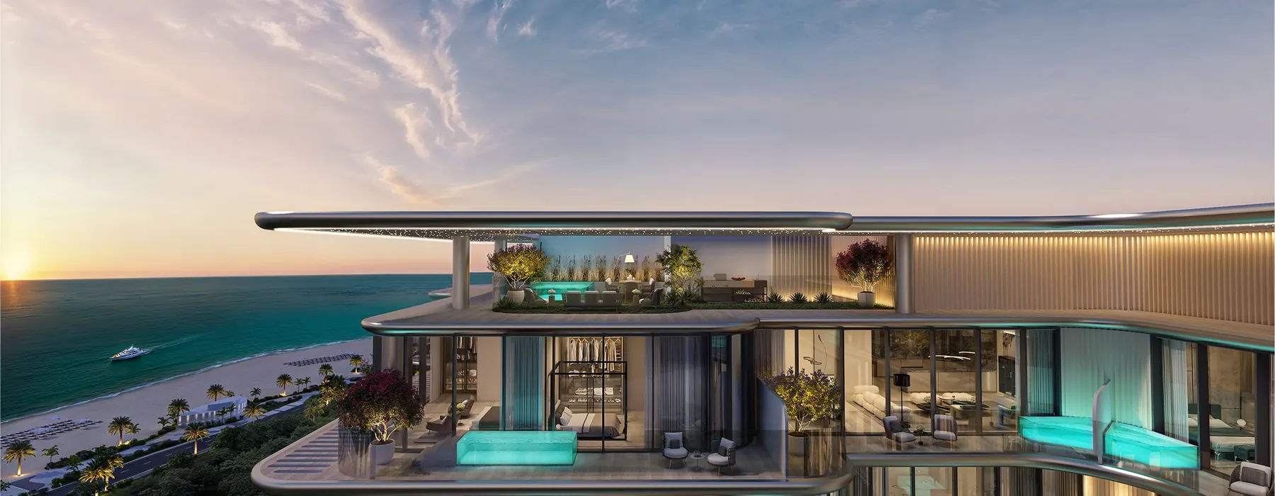 Villa del Gavi Dubai Islands – duplex terrace with private pool